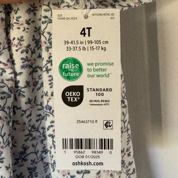 OshKosh B'gosh Floral Girl’s Tee - Picture 4 of 5